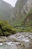 Jungle covered mountains nearby the village of Aguas Calientes